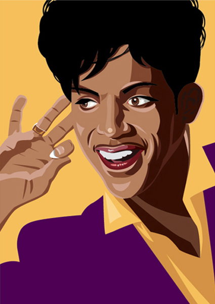 Digital illustration of Prince